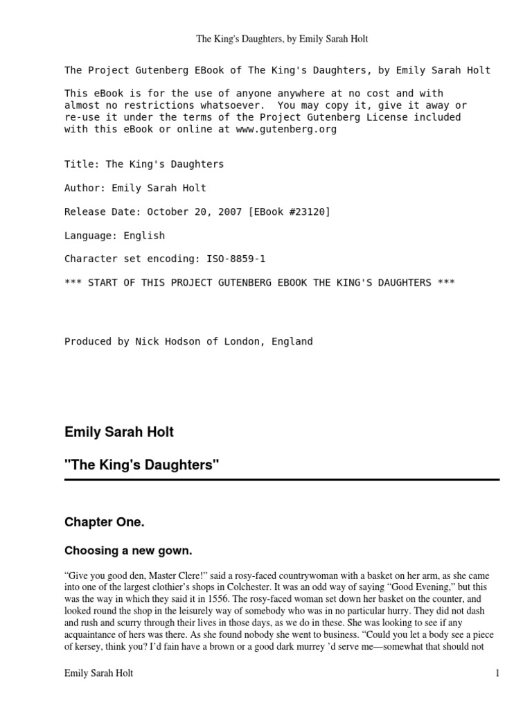The King's Daughters by Holt, Emily Sarah, 18361893 PDF Jesus
