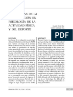 Tendencias de La Investigacion en Psicologia Del Deporte