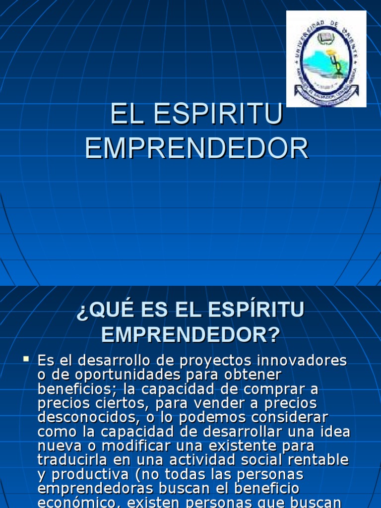 El Espiritu Emprendedor | PDF | Iniciativa empresarial | Economias