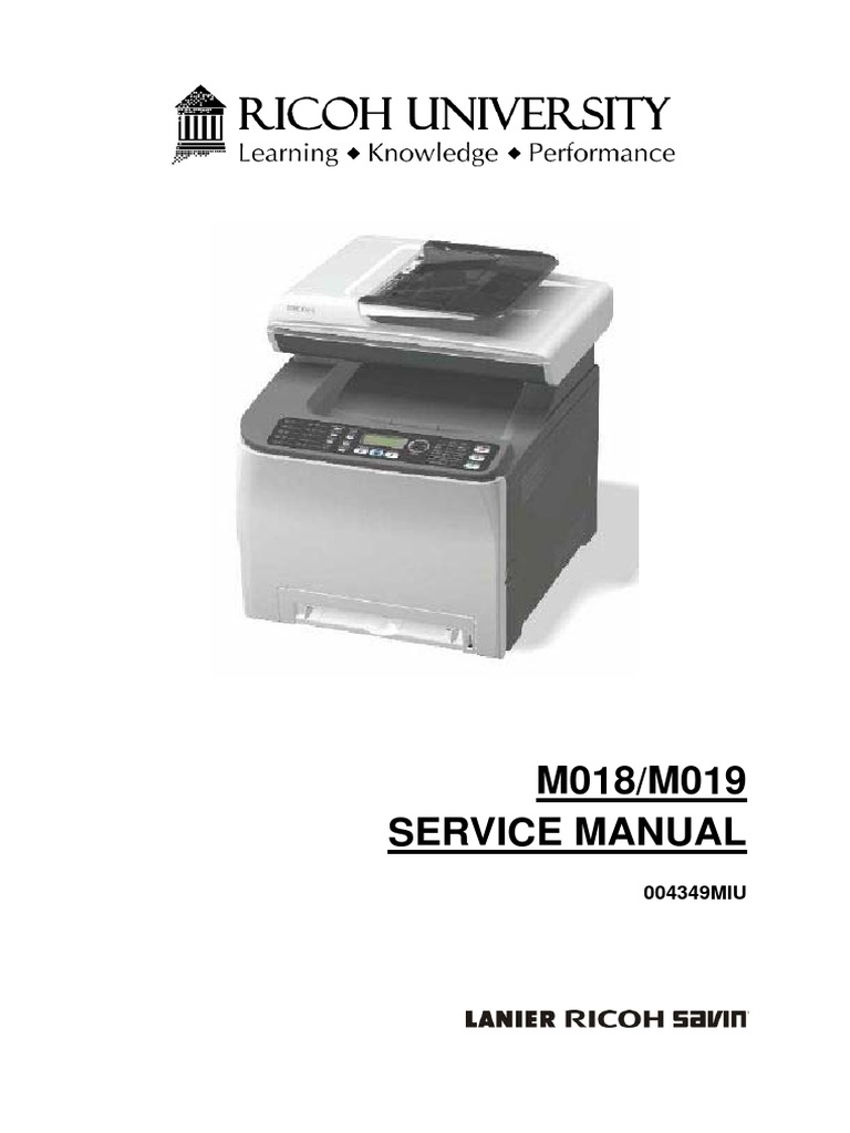 [M018, M019] SP C231SF, Aficio SP C232SF Parts & Service Manual |  Troubleshooting | Power Supply