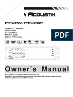 Owner's Manual: PTID-3200/ PTID-3200T