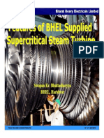 Features of BHEL Supplied Supercritical Steam Turbine