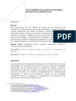 Enseñanza de Las Ciencias en Sur América y Cohesion Social