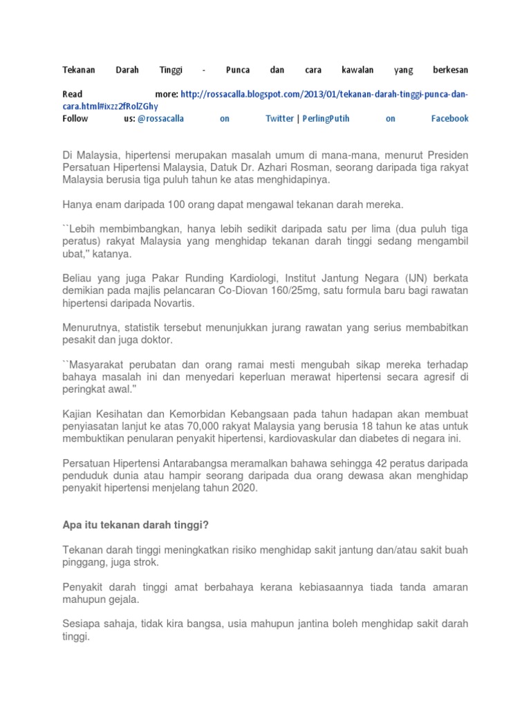Tekanan Darah Tinggi Pdf