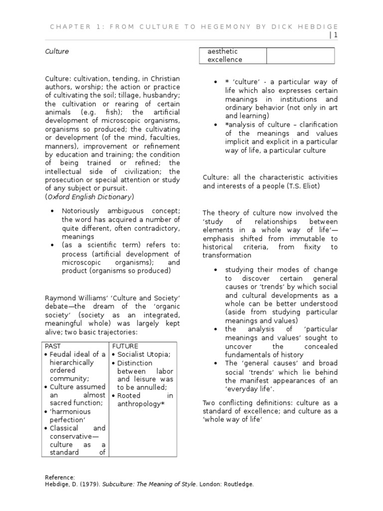 Culture and Hegemony Explained | PDF | Ideologies | Hegemony