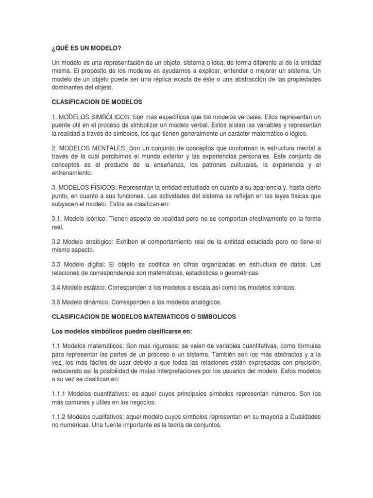 Qué Es Un Modelo | PDF