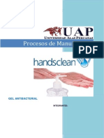 Procesos de manufactura gel antibacterial