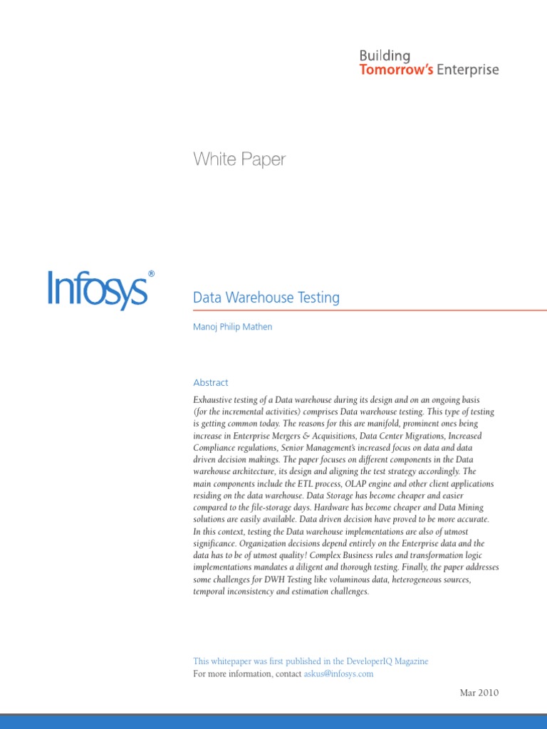 Data Warehouse Testing | PDF