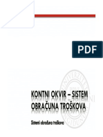 Kontni Okvir - Sistem Obracuna Troskova V