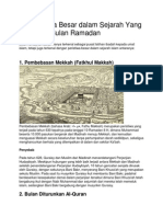 13 Peristiwa Besar Dalam Sejarah Yang Terjadi Di Bulan Ramadan