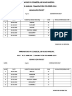 Hardiwicke Pu College Time Table