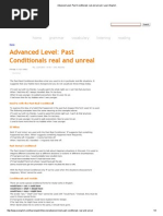 Advanced Level - Past Conditionals Real and Unreal - Learn English