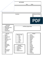 Art Lesson Template