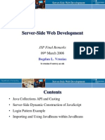 Server-Side Web Development: JSP Final Remarks