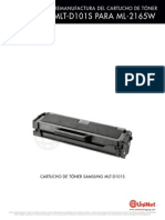 Instrucciones Samsung ML 2165 MLT D101 Reman SPAN