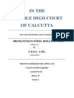 In The Hon'Ble High Court of Calcutta: Sri Hanuman Steel Rolling Mill