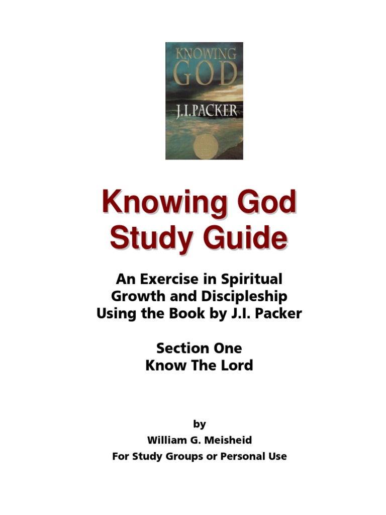 Knowing God Study Guide - Section One | PDF