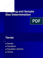 Sampling and Sample Size DeterminSampling and Sample Size Determinationation