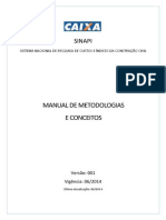 SINAPI Manual de Metodologias e Conceitos v01