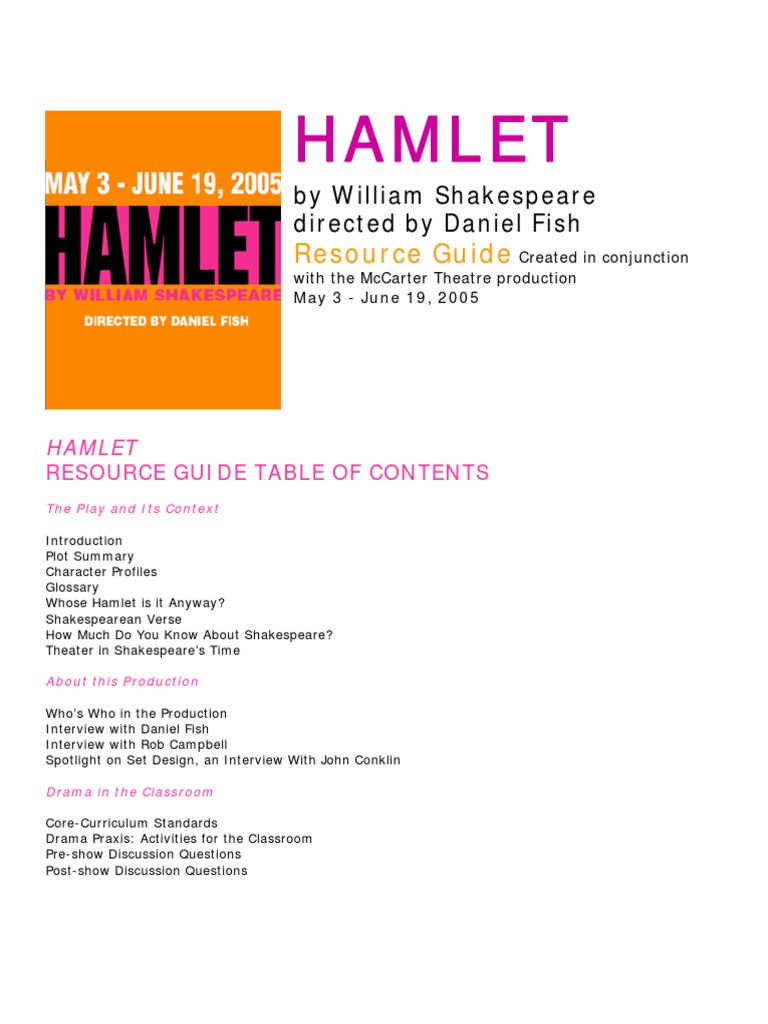 Hamlet Study Guide | PDF