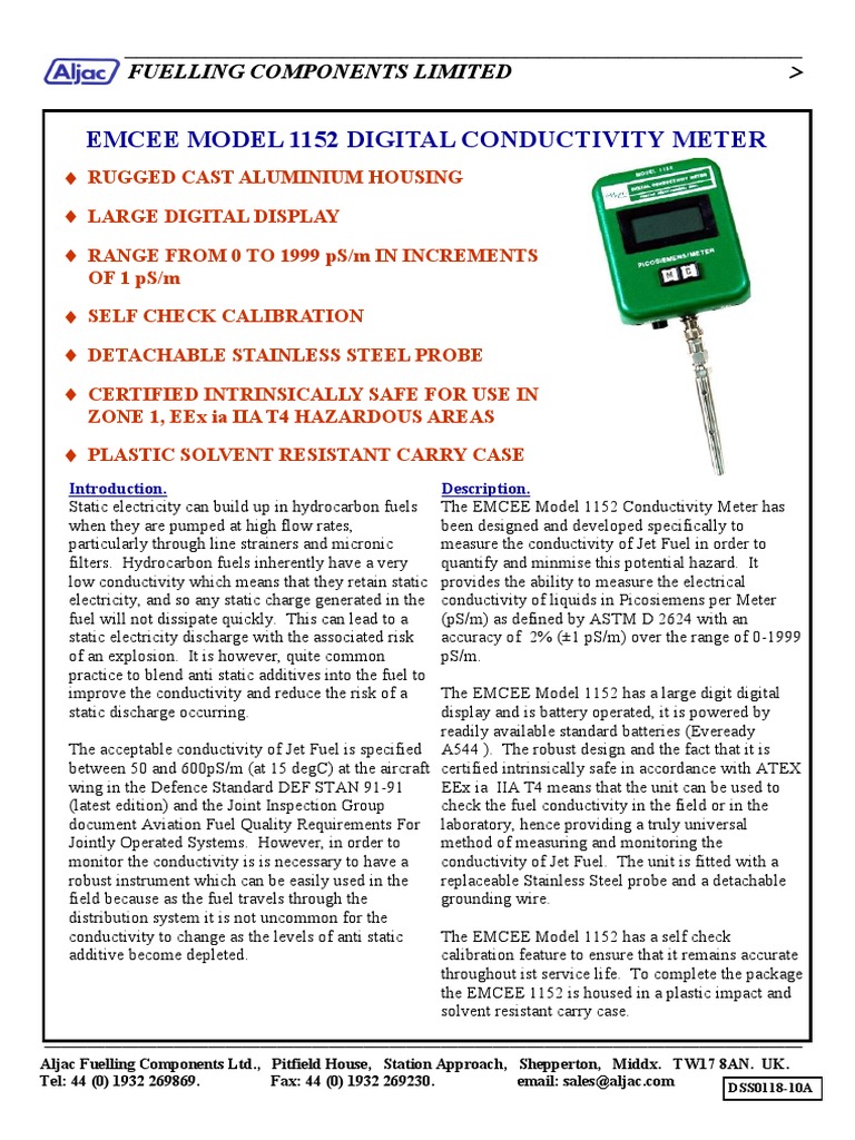 Ham schors afbreken Conductivity Meter | PDF | Electrical Resistivity And Conductivity |  Calibration