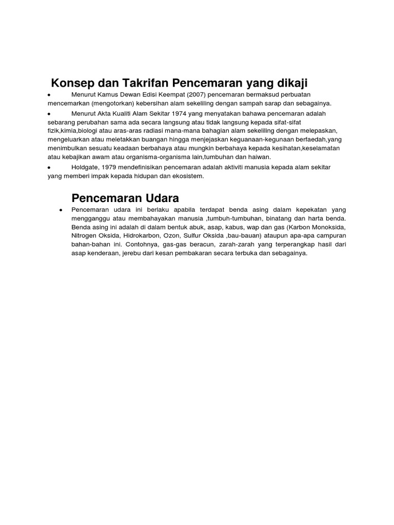 Maksud Pencemaran Alam Sekitar Dalam Kamus Dewan Gallery Baru