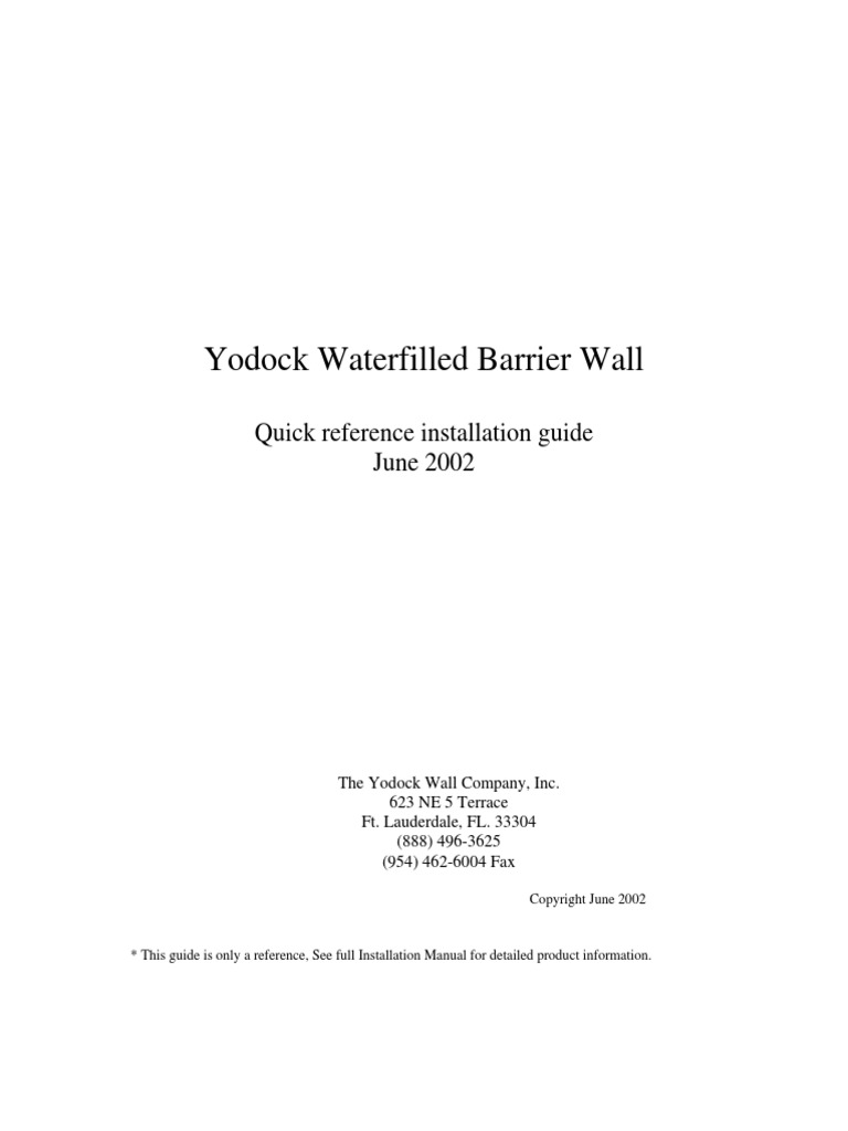 Barrier Wall Quick Reference Manual | PDF | Transport