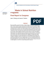 Plate Waste in School Nutrition Program