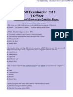 Ibps It Officer Exam 2013 Question Paper Set 2