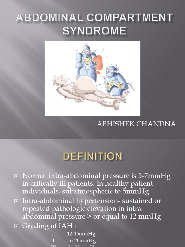 Abdominal Compartment Syndrome Shock (Circulatory) Intravenous Therapy