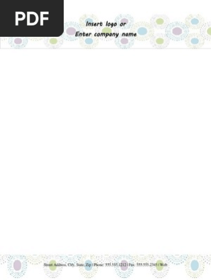 Dots and Circles Letterhead