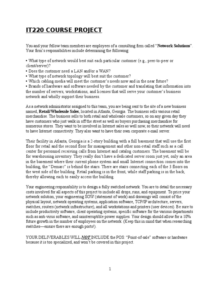 Network Design Project | PDF