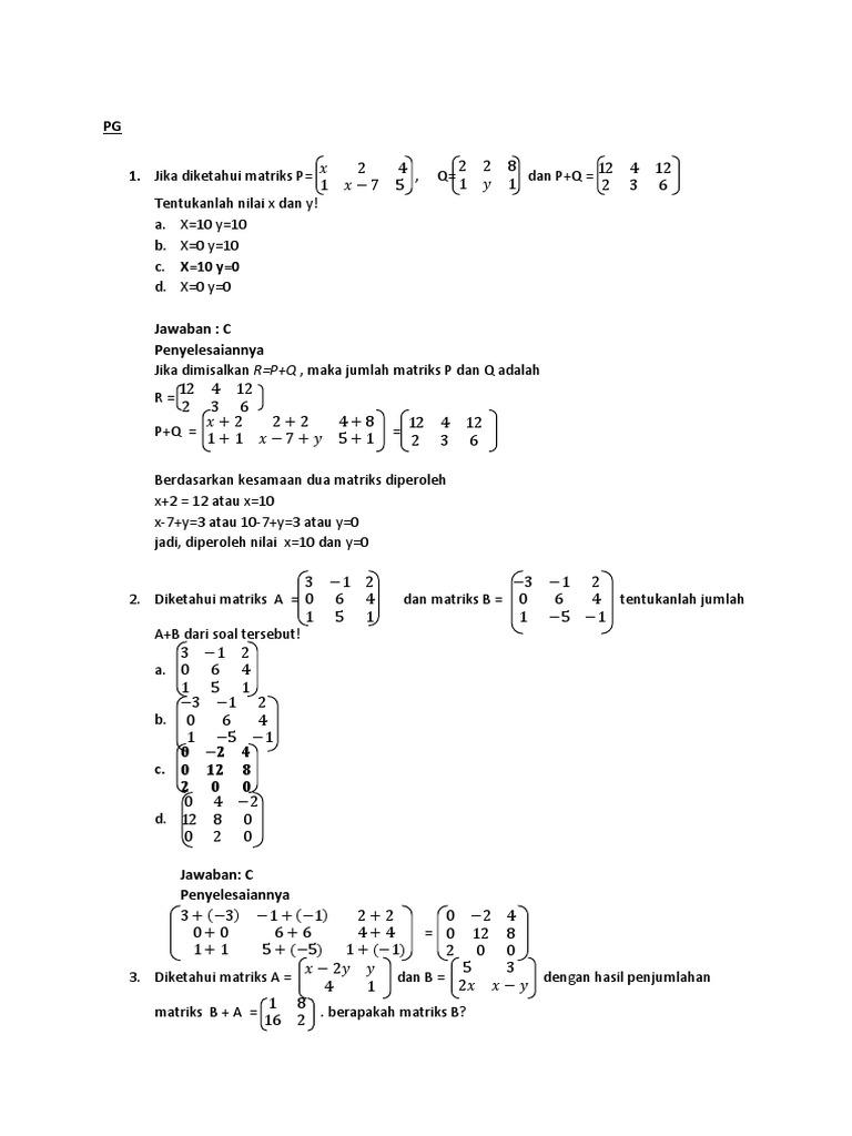 Contoh Soal Determinan Matriks Ordo 3x3 Beserta Jawabannya Haunted