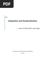 Adaptation and Standardization