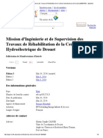 Mission D'ingénierie Et de Supervision Des Travaux de Réhabilitation de La Centrale Hydroélectrique de Drouet (Op00027323) - DgMarket
