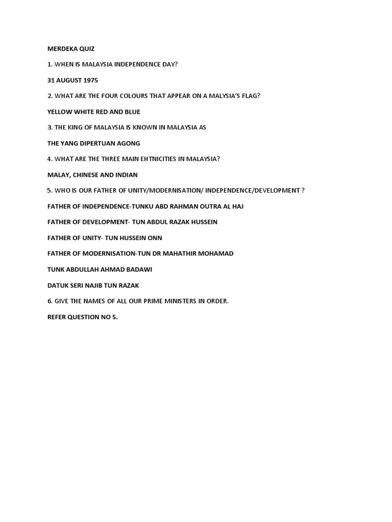 Merdeka Quiz