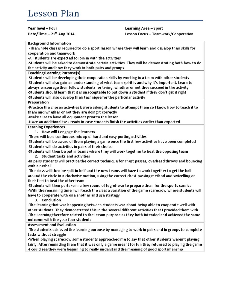 Lesson Plan For Primary | PDF | Lesson Plan | Educational Psychology