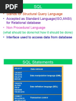 Stands For Structural Query Language - Accepted As Standard