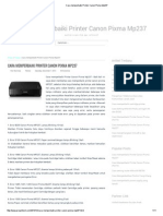 Cara Memperbaiki Printer Canon Pixma Mp237 PDF