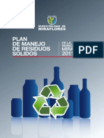 Plan de Manejo de Residuos Solidos de Muni. Miraflores 2011-2015