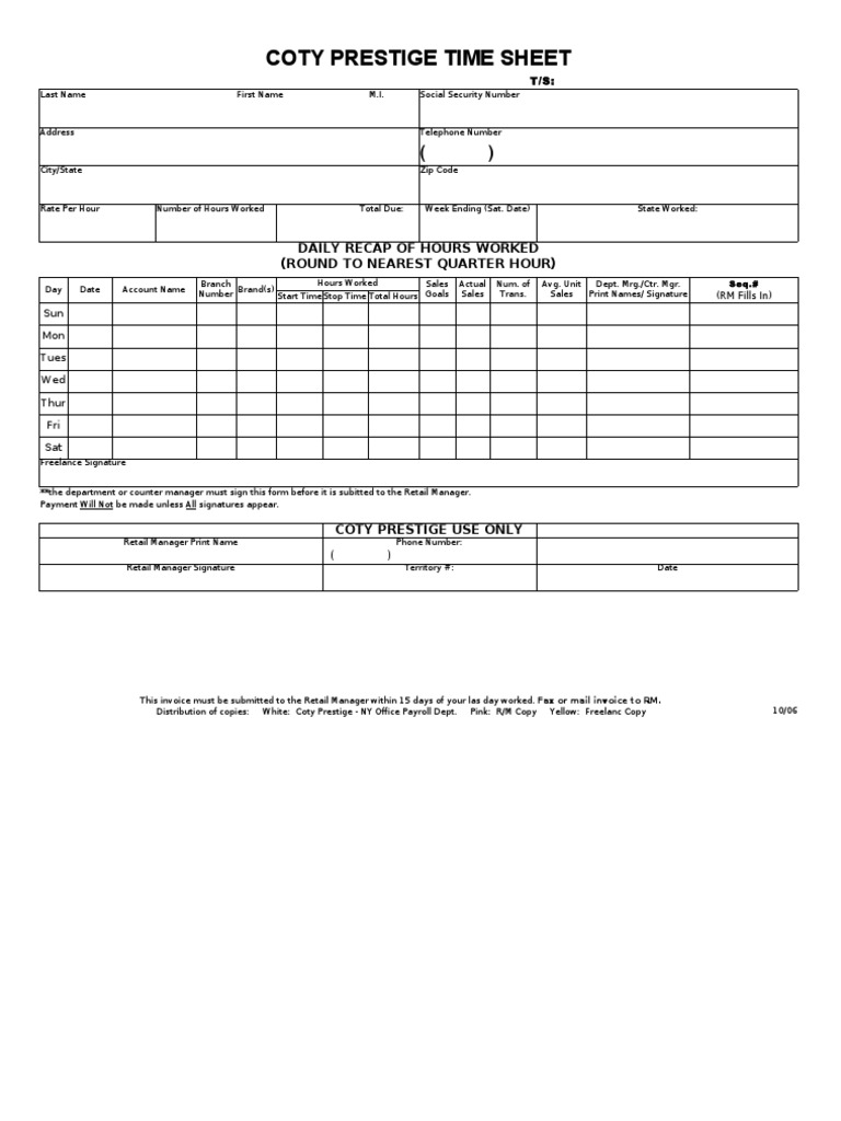 Time Sheet | PDF