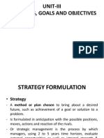 Unit-III Strategies, Goals and Objectives