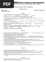 Department of Computer Science & Engineering Question Bank Subject: DLD Faculty: P.Siva Ram Prasad Branch: II CSE I Sem Unit - I