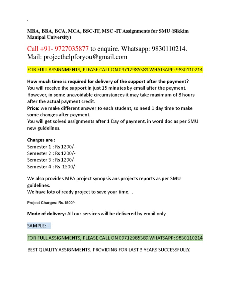 Smu Mba 3RD Sem Project Management | PDF | Statistical Hypothesis ...