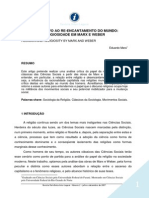 Religião e Religiosidade Em Weber e Marx - Do Ópio Do Povo Ao Re-Encantamento Do Mundo