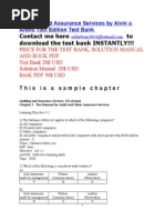 Auditing and Assurance Services 15e TB Chapter 1
