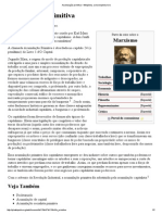 Marx. a Chamada Acumulação Primitiva - Resumo 1