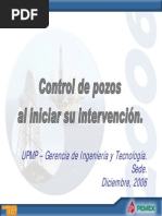 Control de Pozos Al Iniciar Su Intervencion PDF