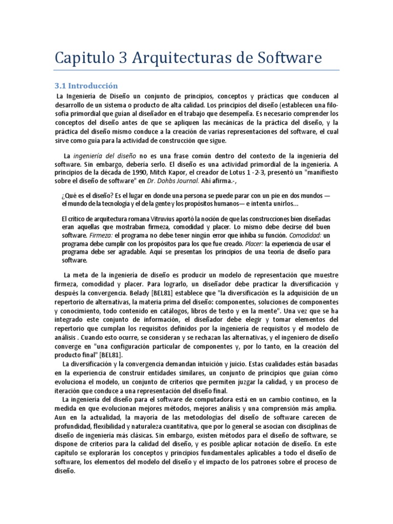Capitulo 3 Arquitecturas de Software Final | PDF | Ingeniería de ...