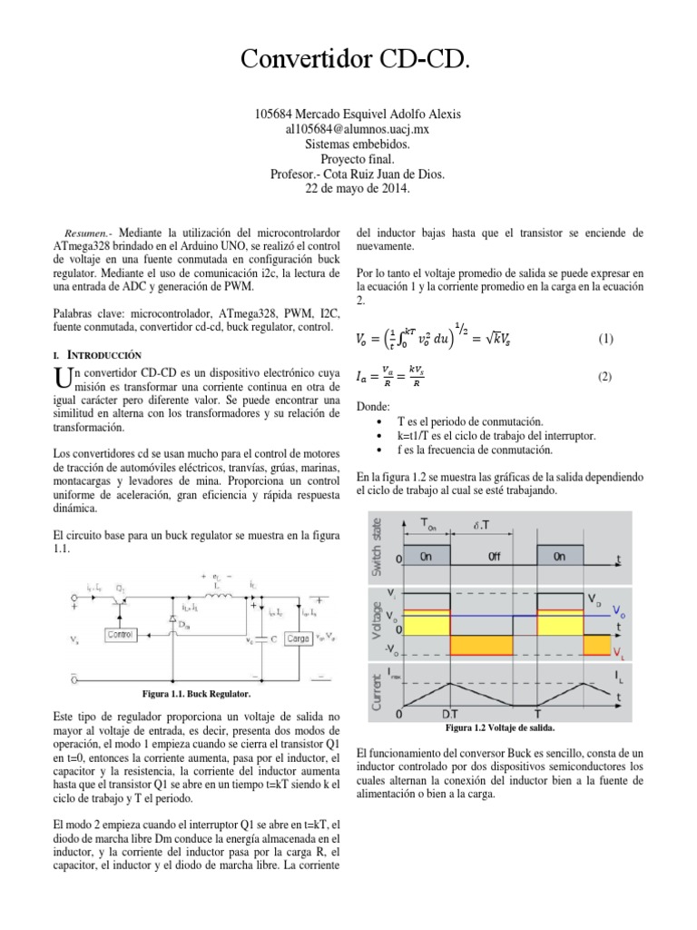 Control de Voltaje en Convertidor CD-CD | PDF | Transistor | Inductor